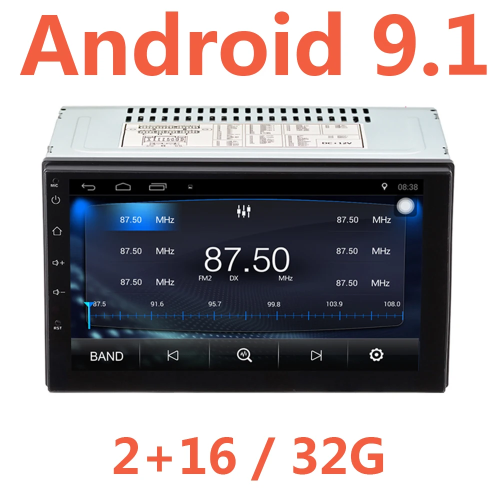 Автомагнитола 2 Гб 16/32 ГБ Android 9 1 2Din 7 дюймов Din Gps AM/FM мультимедиа Bluetooth стерео USB