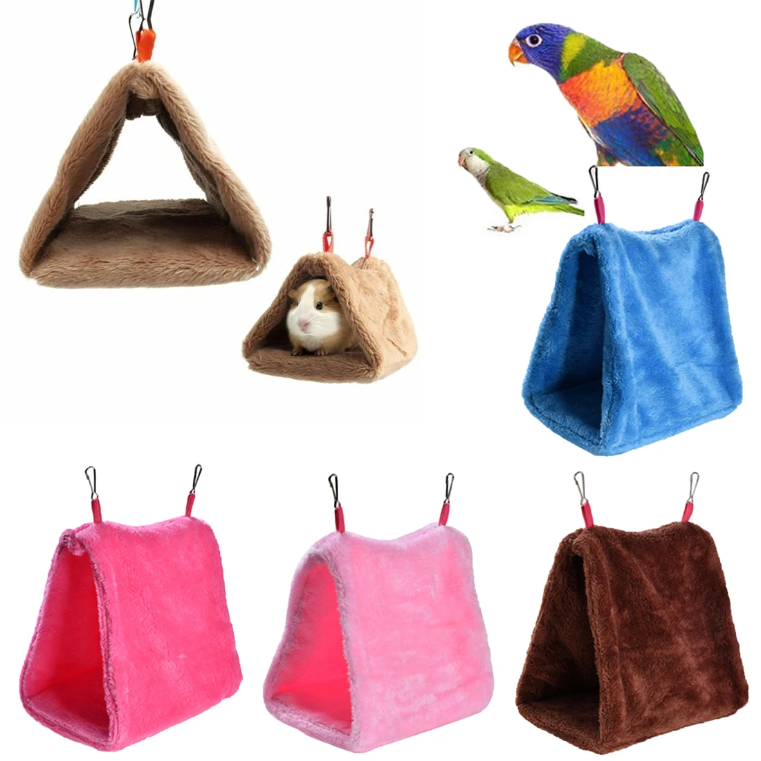 Soft Cozy Pet Bird Parrot Parakeet Budgie Plush Warm Hammock Cage Hut Tent Bed ave Swing Toys | Дом и сад