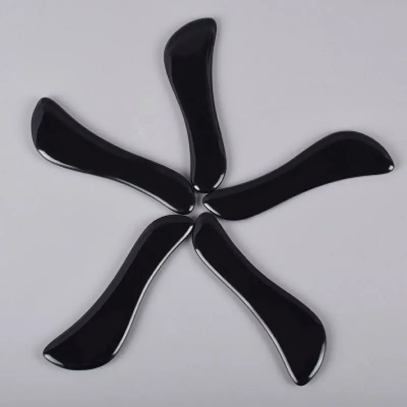 Набор инструментов Gua Sha скребок для гуаши из натурального черного обсидиана