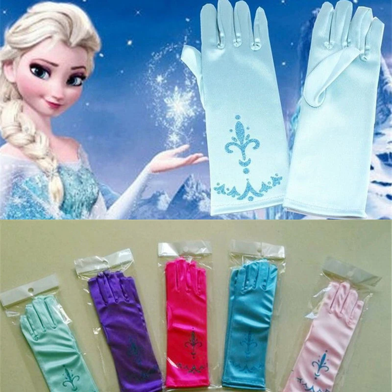 Модные детские перчатки Холодное сердце с принтом Снежной Королевы для девочек
