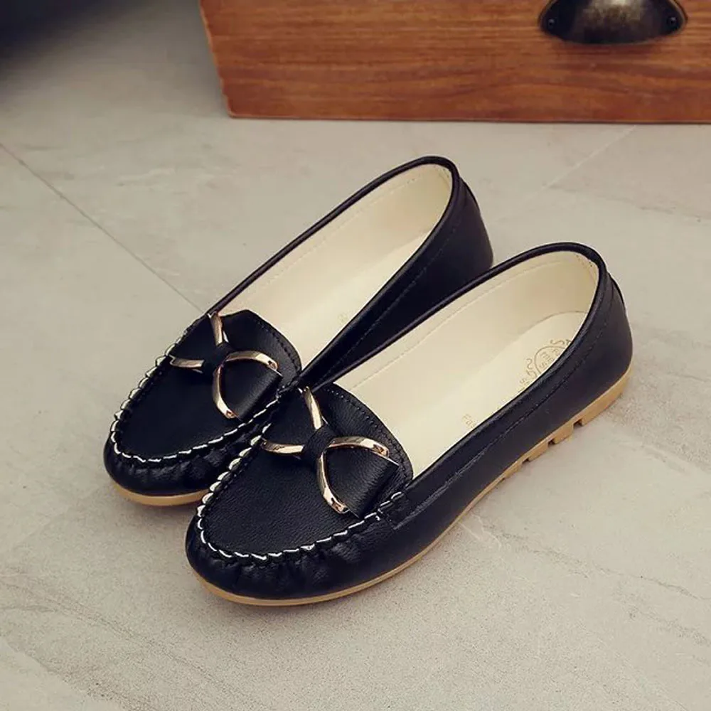 

Flat Shoes Women Autumn Slip On Shoes Pu Leather Loafers Moccasin Womens Zapatos Mujer Ballet Flats Womens Flat Shoes