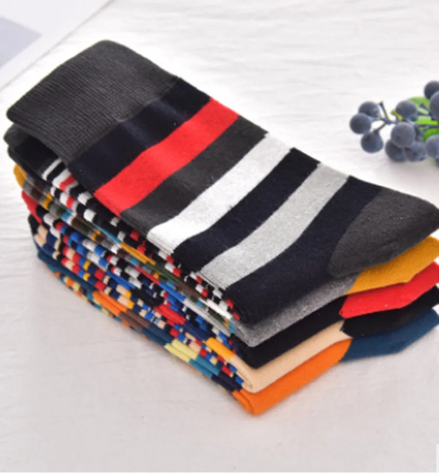 Мужские осенне зимние модные носки европейские и американские индивидуальные