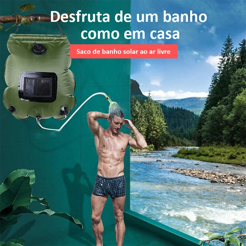 20 л уличная душевая сумка на солнечной батарее для кемпинга с модернизированной