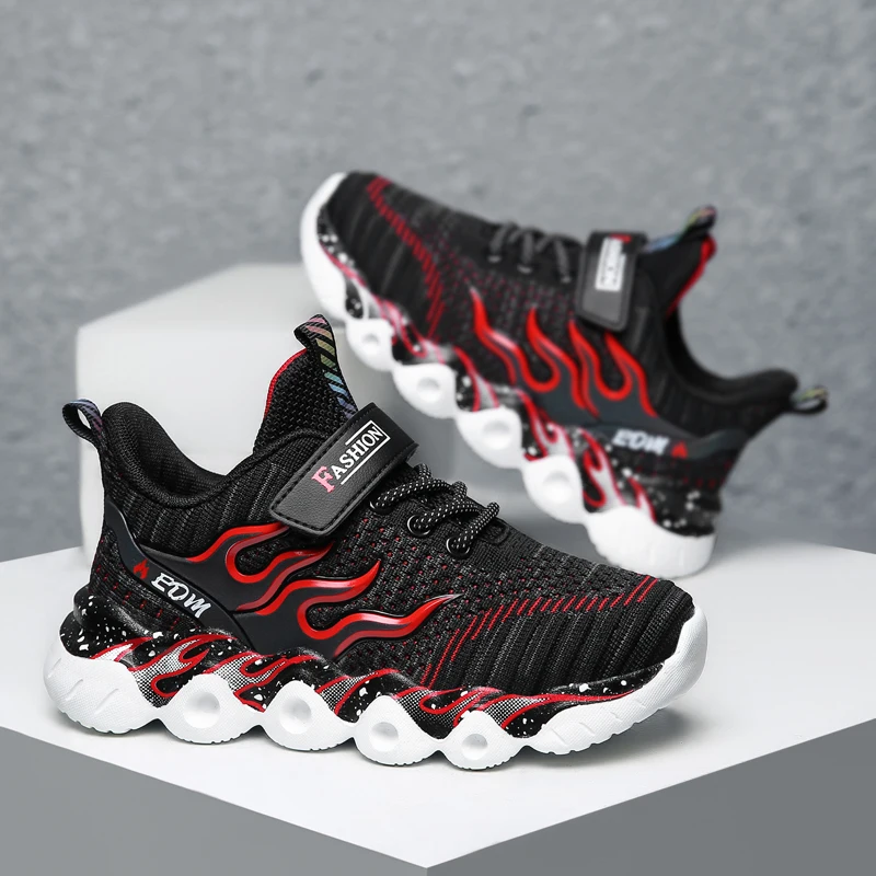 

New Cool Children Running Shoes for Boy Brand Teenager Sneakers Breathable Designer Shoes Kids Soft Sole Big Boy Sport Shoes