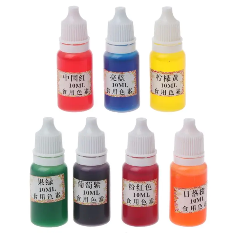 

7 Colors Dye Colorant Set Slime Jewelry Making Skin Safe Liquid Resin Pigments