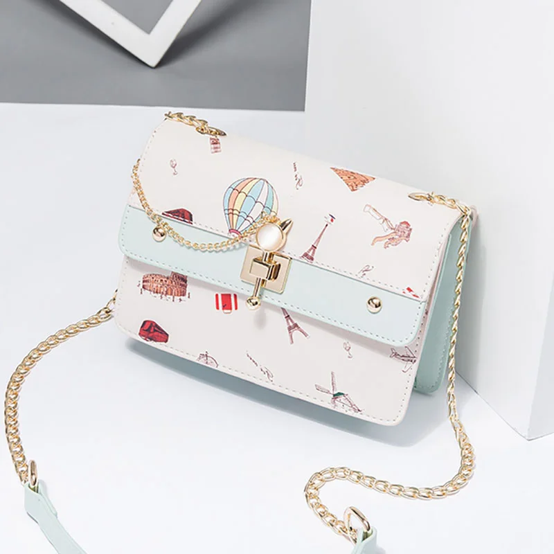 

Новинка 2021, модная популярная женская универсальная сумка-мессенджер с цепью на одно плечо GG, женская сумка double g