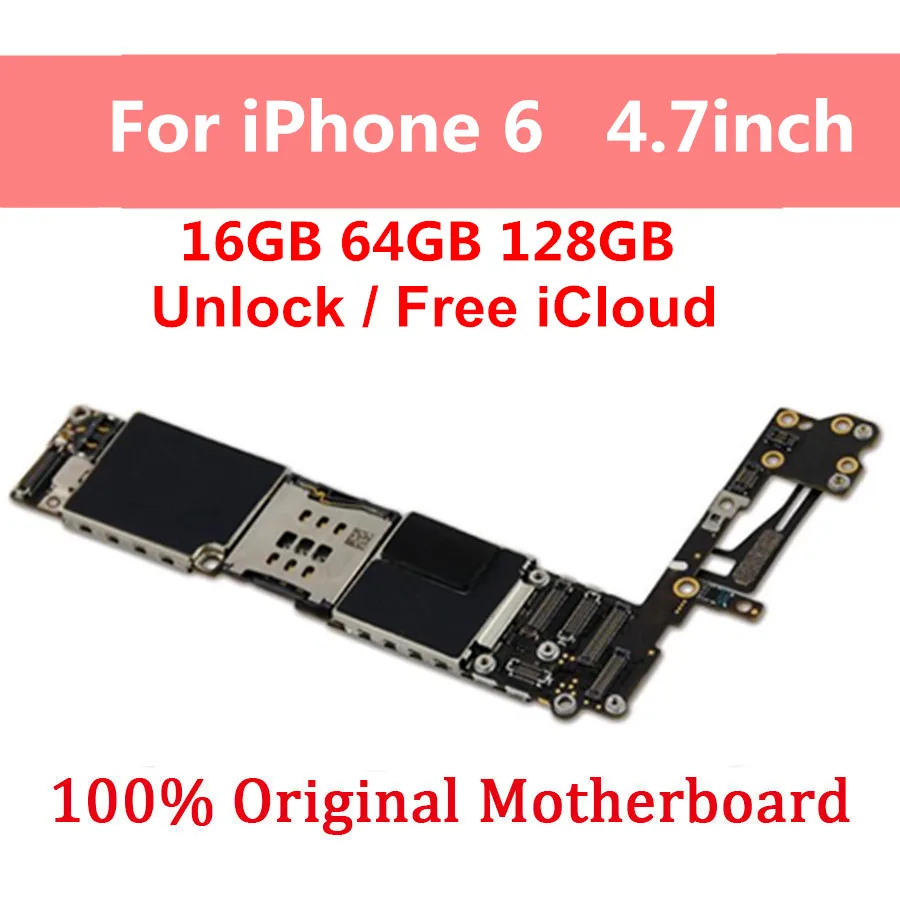 100% разблокированная материнская плата для iPhone 6 без сенсорного ID оригинальная