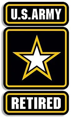 Американский виниловый Логотип армии США со звездами наклейка на пенсию (знак
