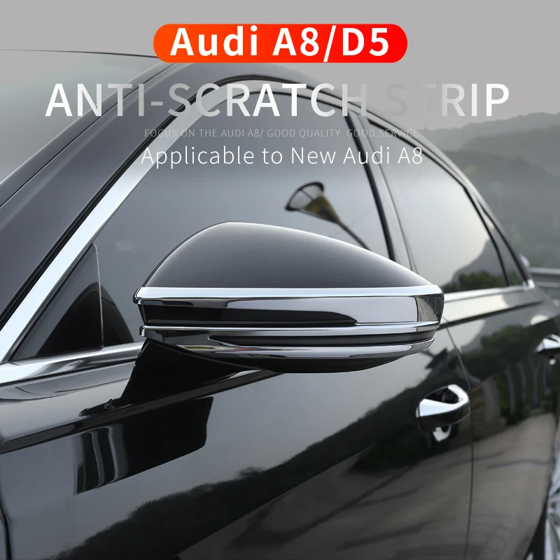 

For 18-22Year Audi a8 accessories D5 Modification exterior Decoration Rearview Mirror Anti-scratch strip Mirror Sequin stickers