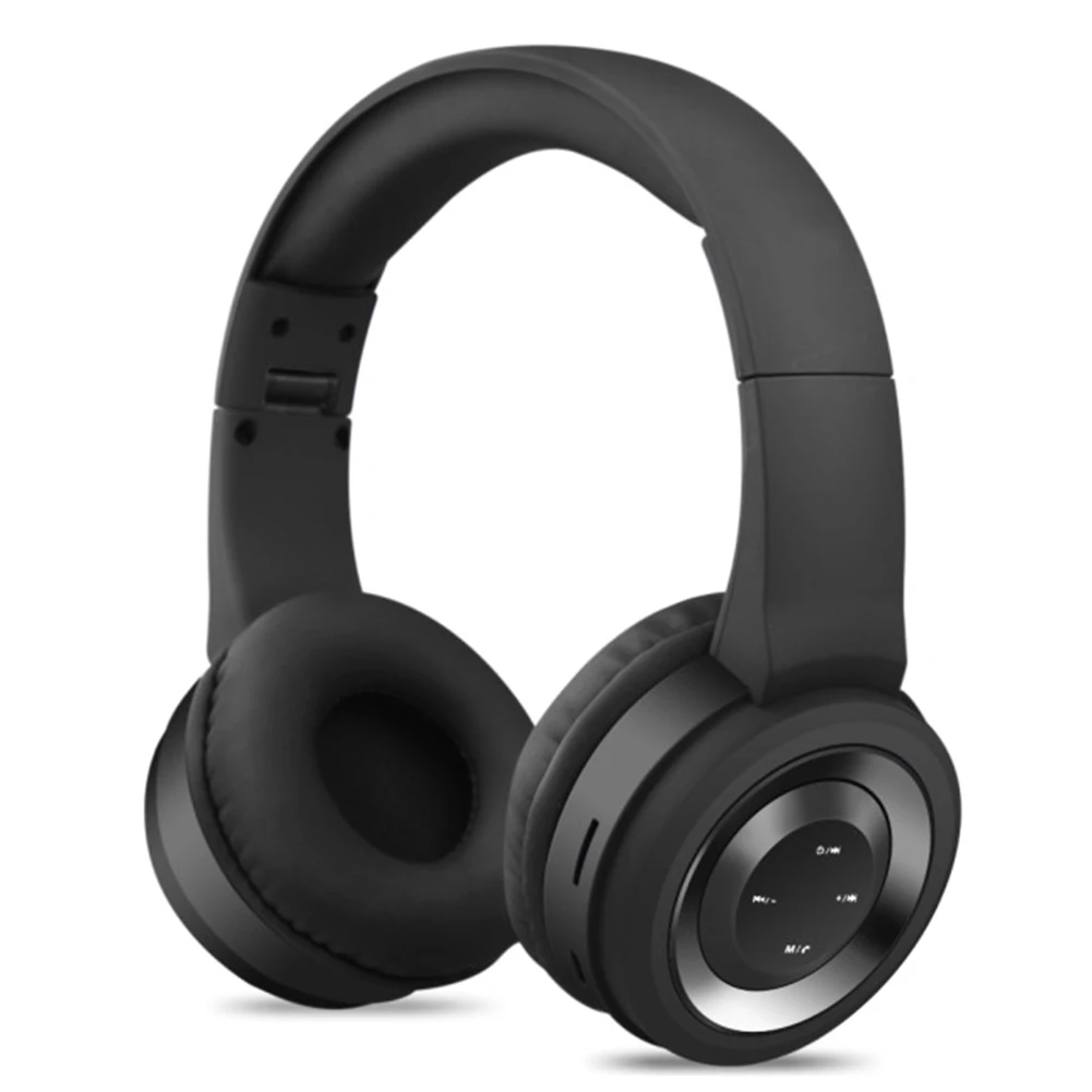 Черный TR905 Bluetooth наушники на голову портативные беспроводные наушники стерео глубокий бас спортивные складные наушники на ухо с микрофоном - Цвет: Черный