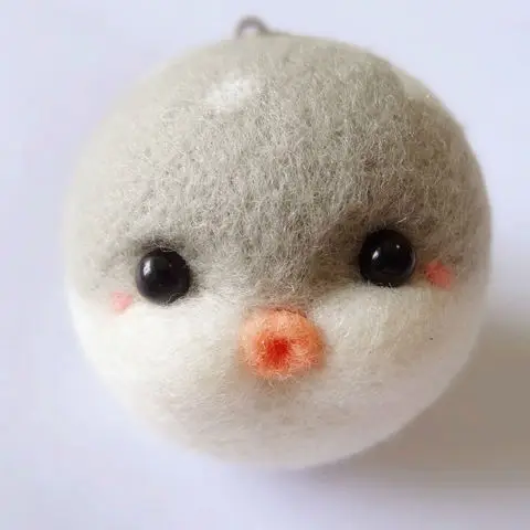 Игловаляние мультяшная рыба-воздушка ручной работы Незаконченный творческий