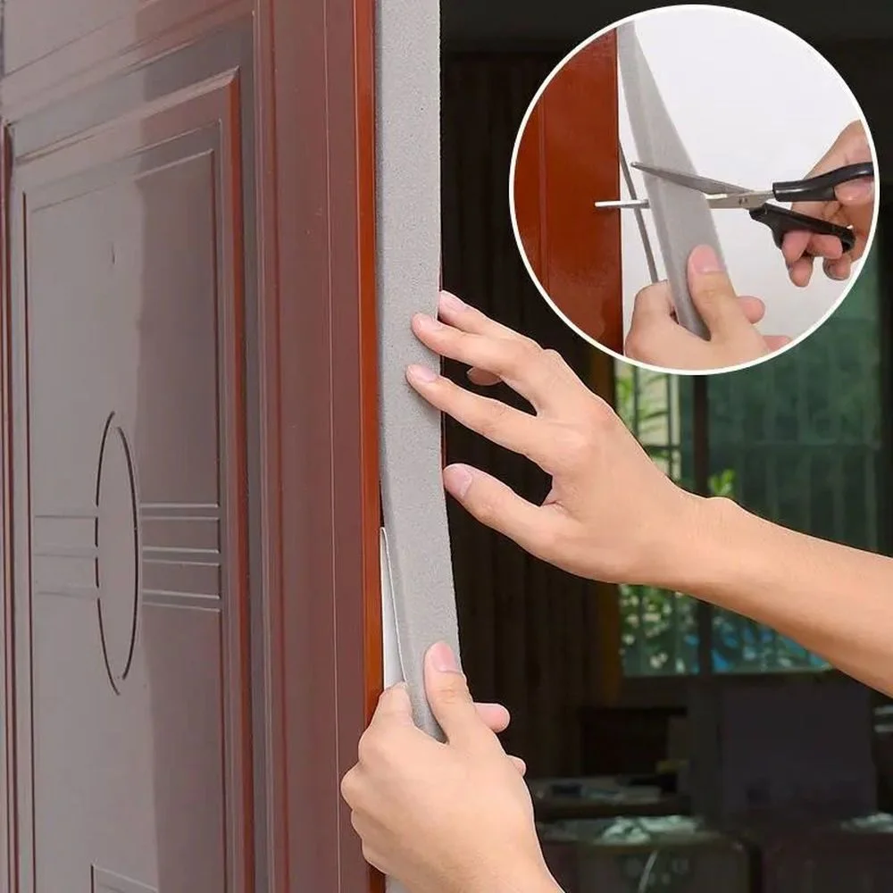 Самоклеящаяся поролоновая лента 4 м дверная Звукоизоляционная акустическая