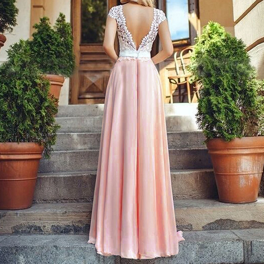 Элегантное платье трапециевидной формы с короткими рукавами и кружевной