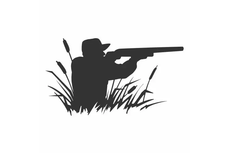 Умный Охотник с пистолетом прячущимся в траве автомобильные наклейки для