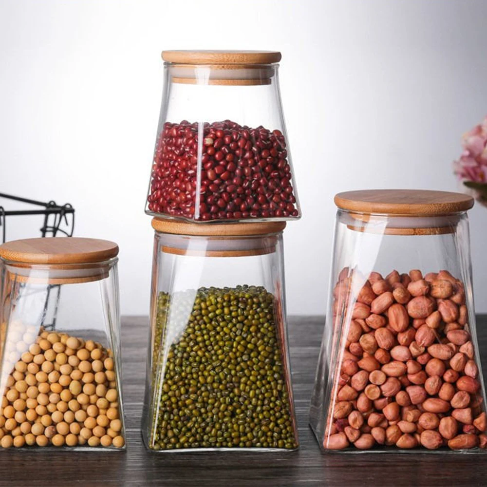 

Glass Storage Container Sealed Food Storage Jar Food Canister Coffee Bean Storage Jars With Lid Food Container Kitchen Organizer