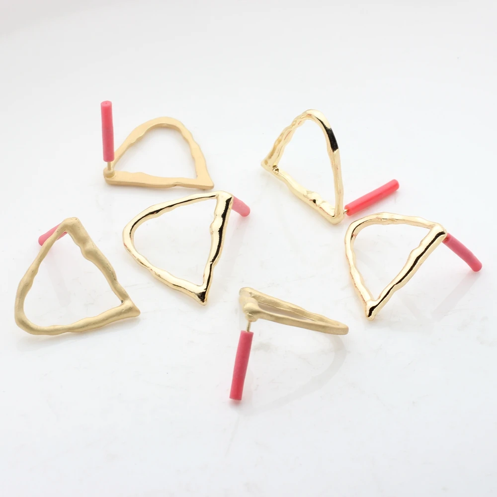 6 шт./лот полые полукруглые геометрические серьги из цинкового сплава