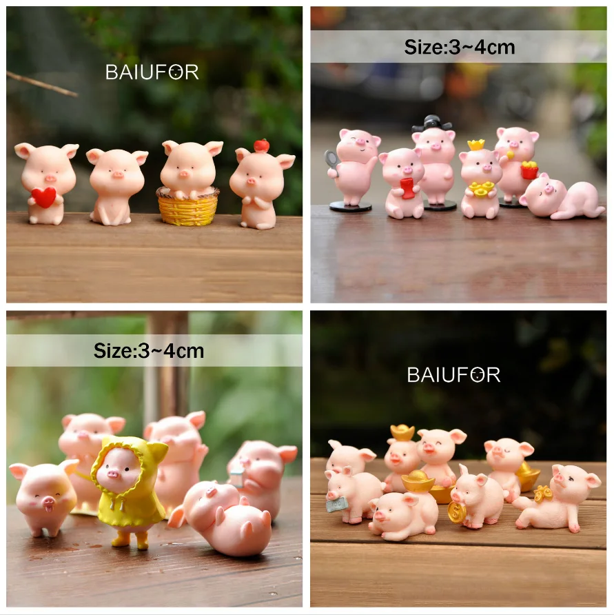 Миниатюры BAIUFOR мультяшный набор милой свинки для сделай сам сказочный садовый