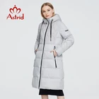 Astrid 2021 новые зимние для женщин пальто теплая длинная парка Модная белая утепленная куртка с капюшоном больших размеров женской одежды ZR-3599