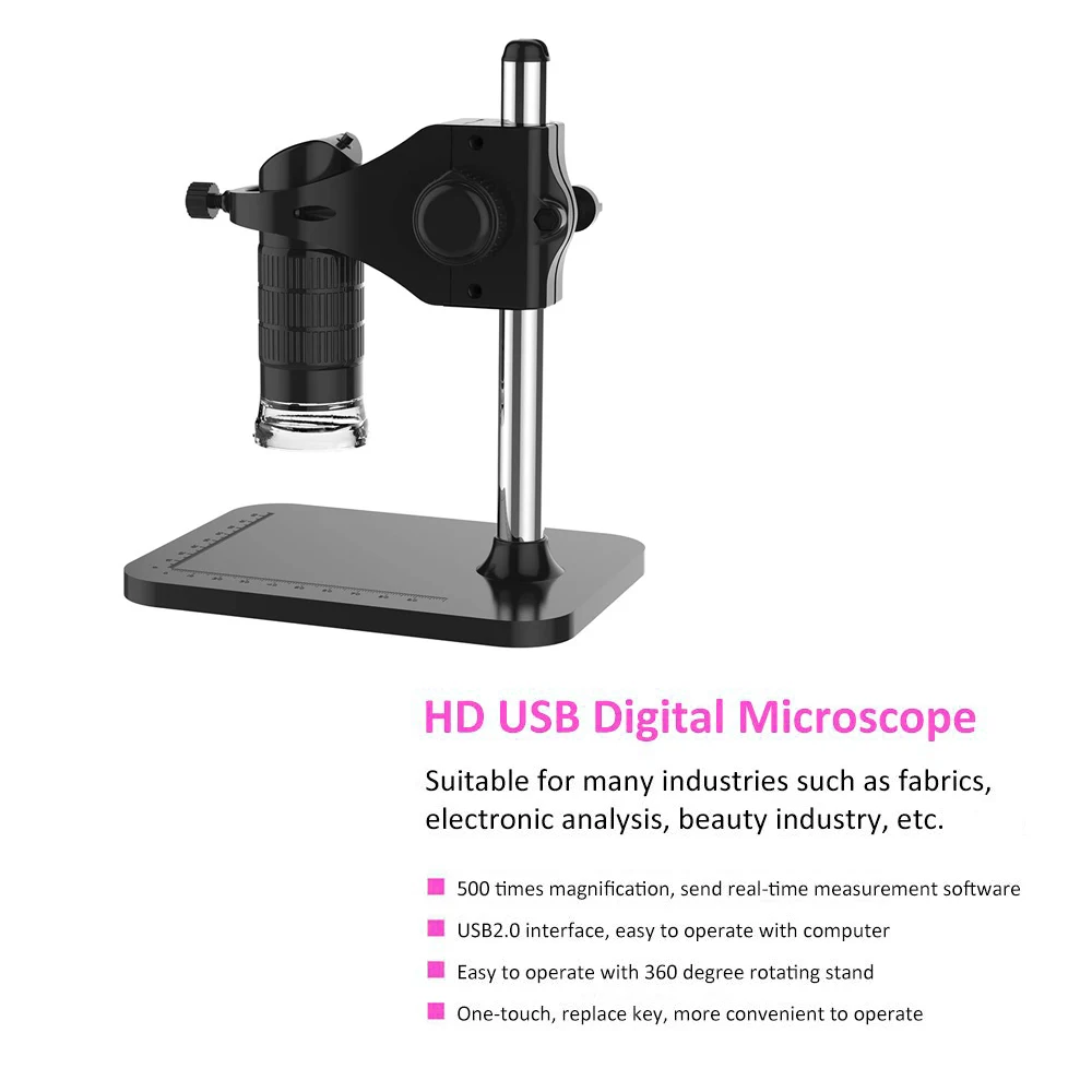 Цифровой микроскоп с USB увеличительная камера для телефона ручной 1000 кратным