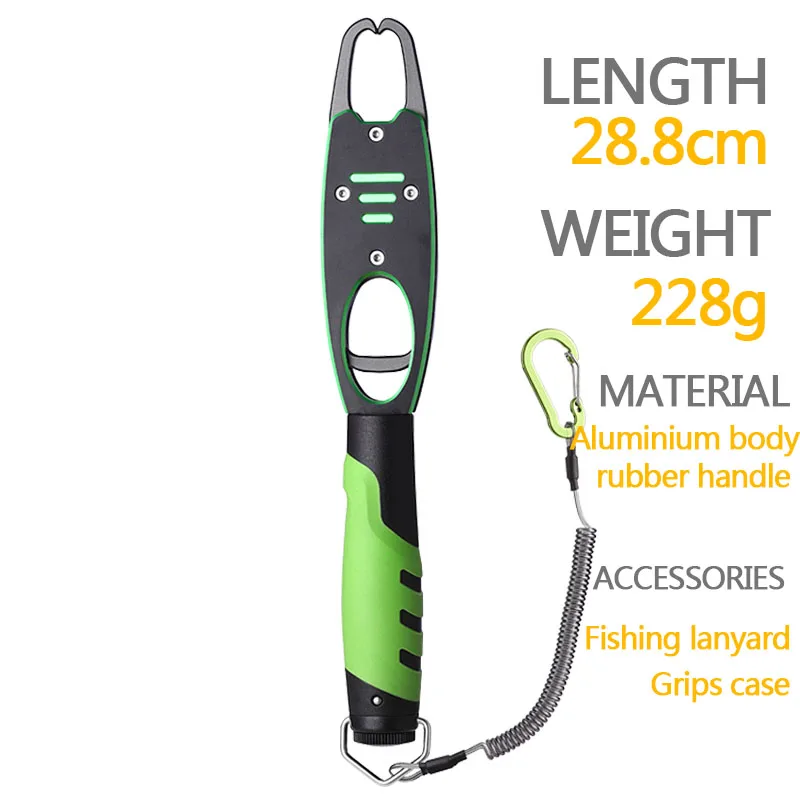 New Arrival New Color Fishing Lip Grips with 15KGS scale portable fish gripper with soft rubber handle