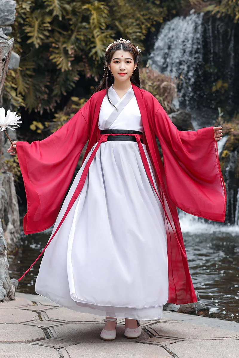 Wuxia Hanfu костюм старой китайской династии одежда сказочное платье Женский
