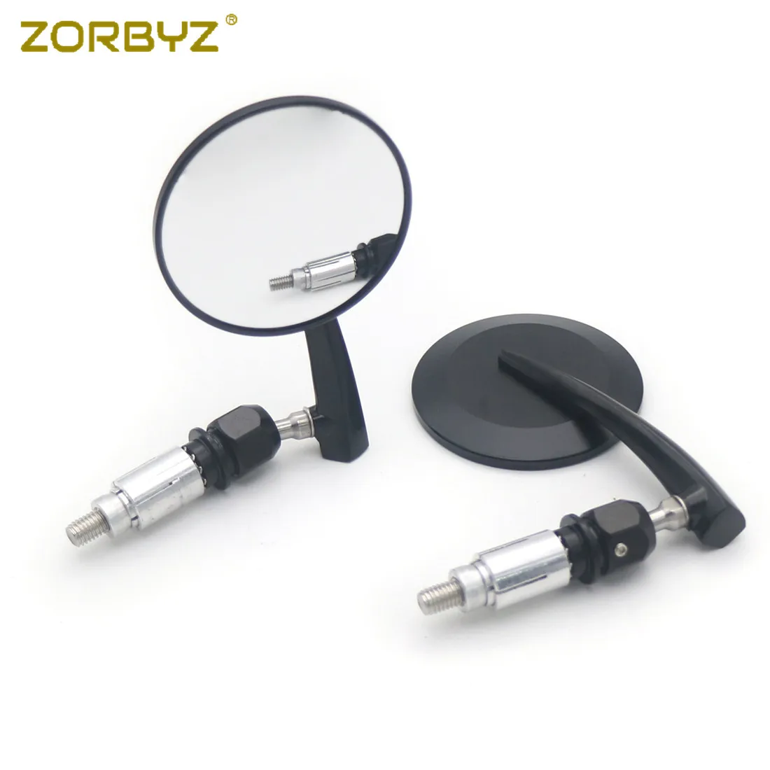 ZORBYZ 7/8 &quot22 мм Ретро черная круглая ручка БАР КОНЕЦ ЗАДНЕГО вида боковые зеркала