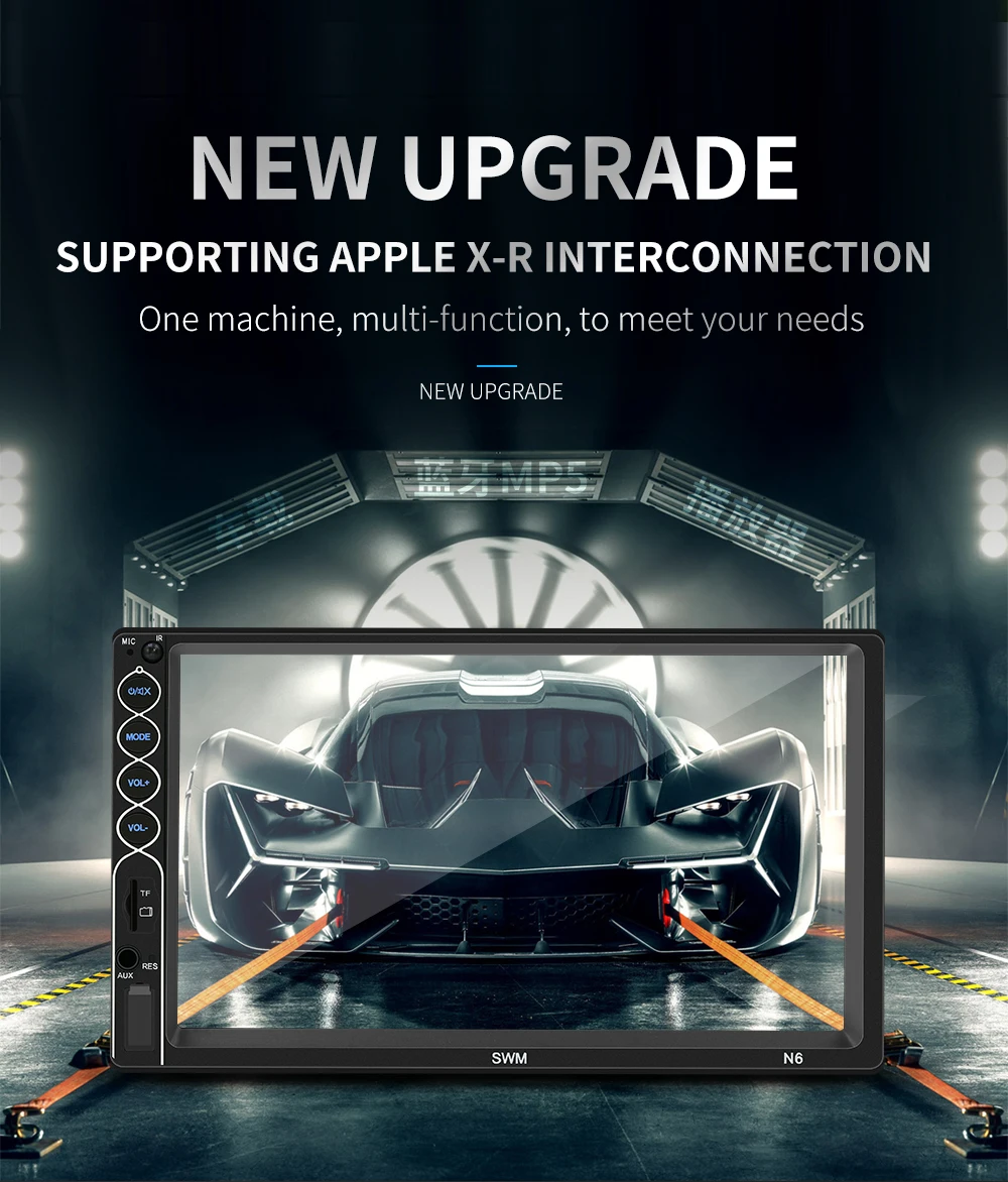 SWM N6 двойной 2 DIN стерео MP5 плеер 7 дюймов сенсорный экран bluetooth USB AUX радио приемник в тире головное устройство+ камера