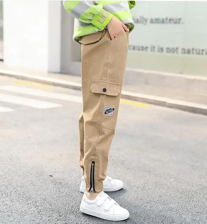 Брюки карго для девочек подростков на возраст 6 12 лет|Брюки| |