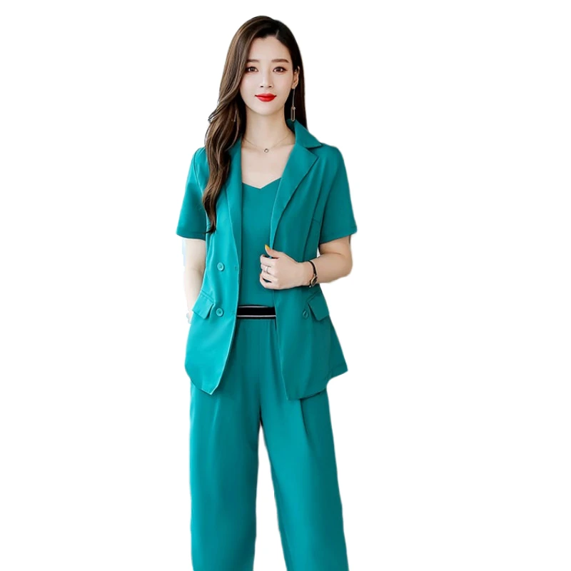 костюм женский брючный костюмы женские Повседневный Модный комплект из 3