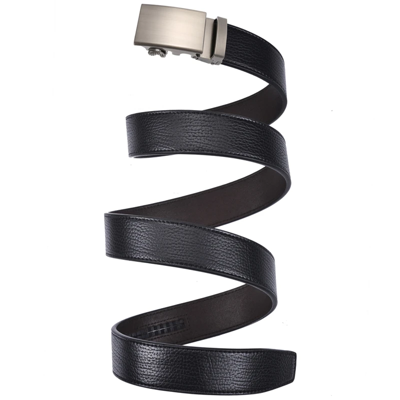 

Brand Men High Quality Genuine Leather Belts Fashion Alloy Automatic Buckle Cowhide Leather Belt Luxury Cowskin Strap Male B134