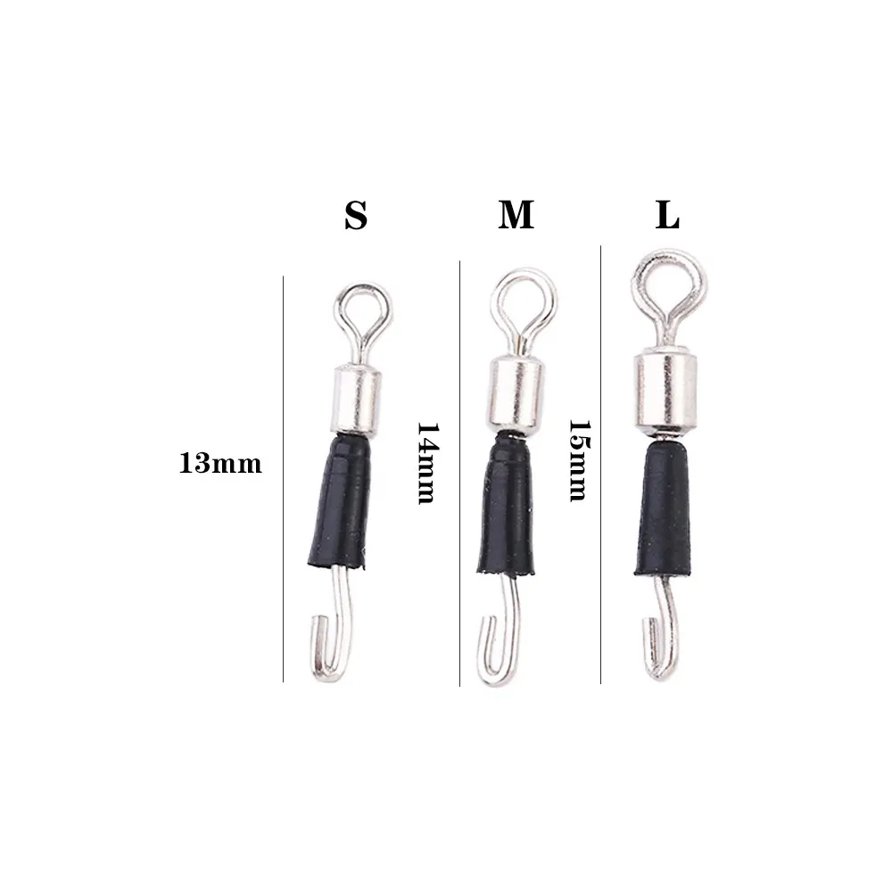 30/50pcs/lot Bearing Swivel Fishing Hook Fast Connector Solid Rings Rolling Line Quick Link Carp Accessories | Спорт и развлечения