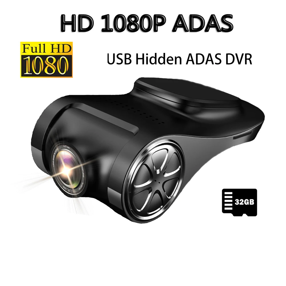

Car DVR Dash Cam FHD 1080P Hidden USB Camera Auto Video Recorder ADAS Night VIsion Parking Monitor Dashcam Registrator