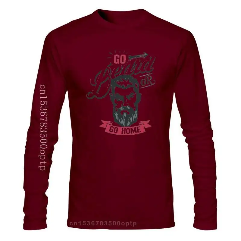 

New Herren T-Shirt - Go Beard or Go Home Bart Barber Shop Barbier Hipster