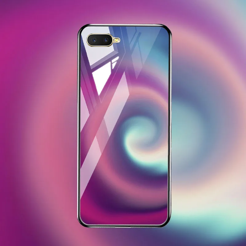 Роскошный чехол из закаленного стекла для OPPO K1 R11S R11 plus жесткого поликарбоната
