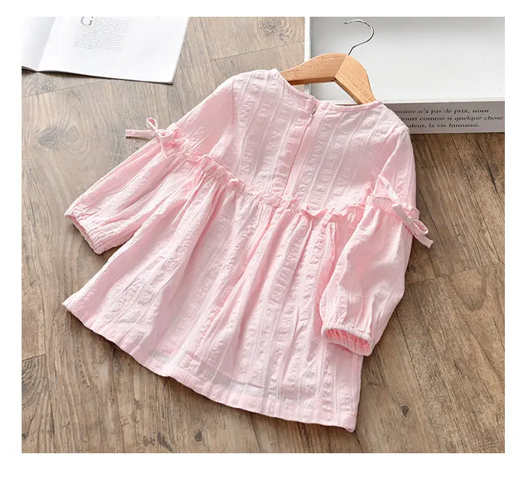 

2021 New Spring and Autumn Girls Long-sleeved Embroidered Dress Korean Style Baby Fashion Skirt Cotton Princess Dress