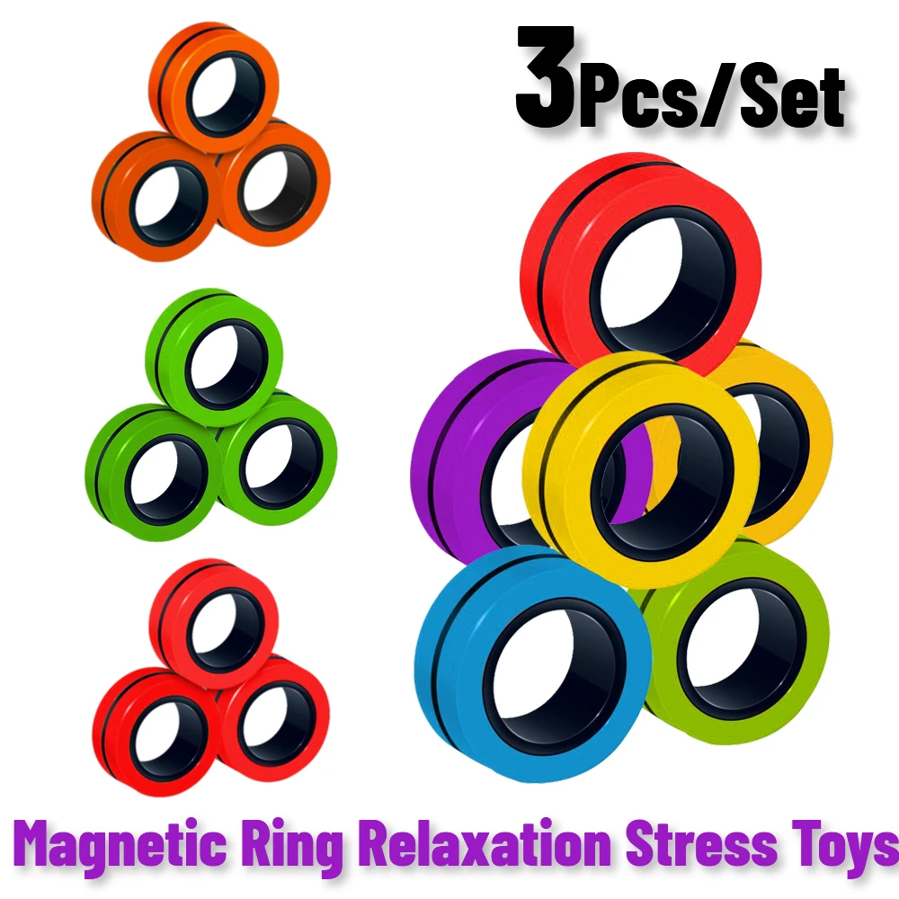 Фиджет Спиннер кольцо игрушка для снятия стресса антистресс пальца магнитные