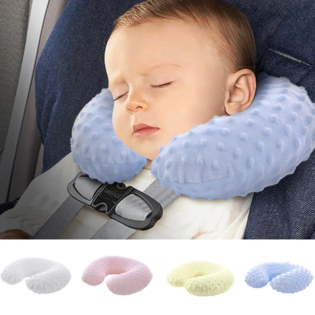 

Travel Pillow Car Sleeping Neck Support Washable Mini Head Holder Nap Massage Particles Inflatable Baby U Shape Soft Airplane