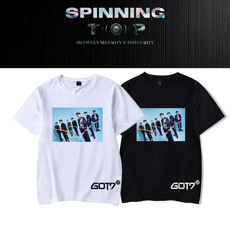 

New Korean Style Kpop GOT7 BAMBAM SPINNING Hip Hop Tshirt Women Short Sleeve Streetwear Kpop T-shirts Summer Tops