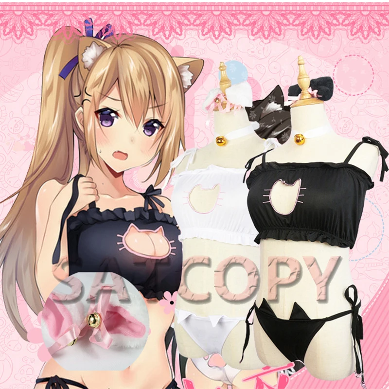 LoveLive Nozomi Tojo Cosplay Costume Hollow out Underwear Sexy Cute Anime Maid uniform Women Halloween Girl pure cotton Cat ears
