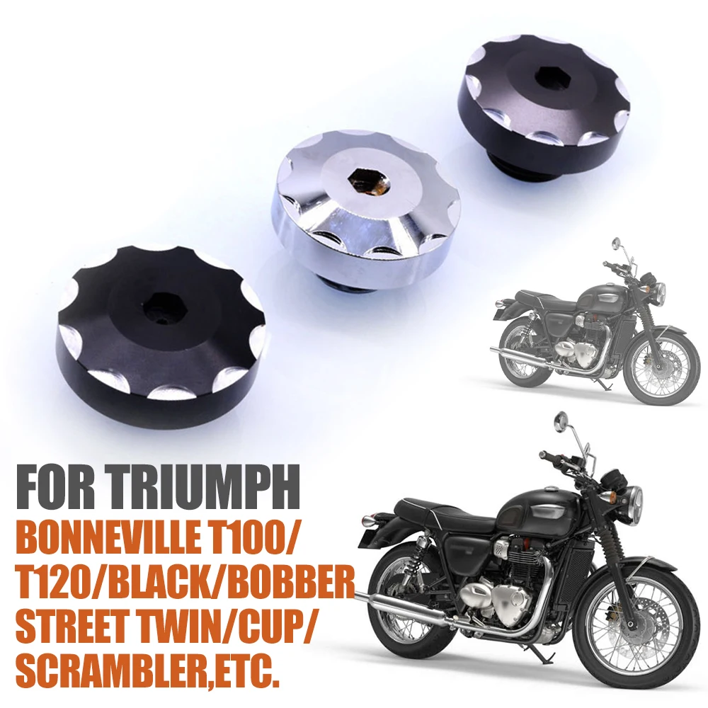 

For TRIUMPH BONNEVILLE T100 T120 STREET TWIN CUP Motorcycle Accessories Engine Oil Filler Cap Plug Cover Screw Tank Bolt Nut