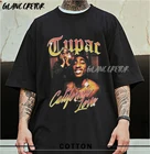 Футболка мужская с круглым вырезом, хлопок, с принтом рэп, с коротким рукавом, высокое качество, 2021