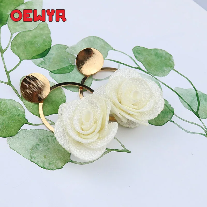 OEWYR, новинка, корейская мода, женские серьги, винтажные, цветы, висячие серьги, красочные, богемные, Индивидуальные ювелирные изделия