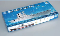 trumpeter 05738 1700 scale uss saratoga cv 3 aircraft carrier model kit warship th05440 smt6