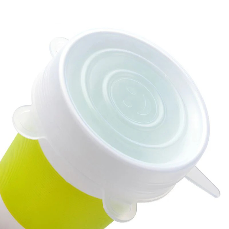 Силиконовые крышки чаши набор из 5 многоразовых герметичных крышек для мисок