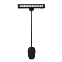 portable clip on adjustable neck 9 leds music stand light piano orchestra lamp reading light usb book lights