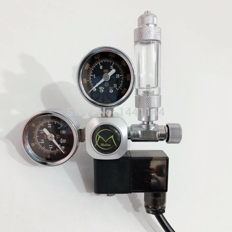 EU RU доставка аквариума CO2 Регулятор W21.8 G5/8 220V магнитный соленоид проверить