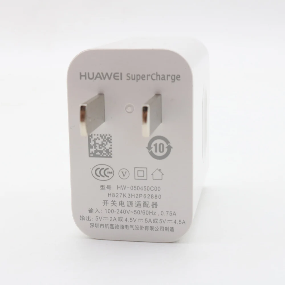 Оригинальное суперзарядное устройство Huawei 5 В/4 А кабель USB Type-C для быстрой