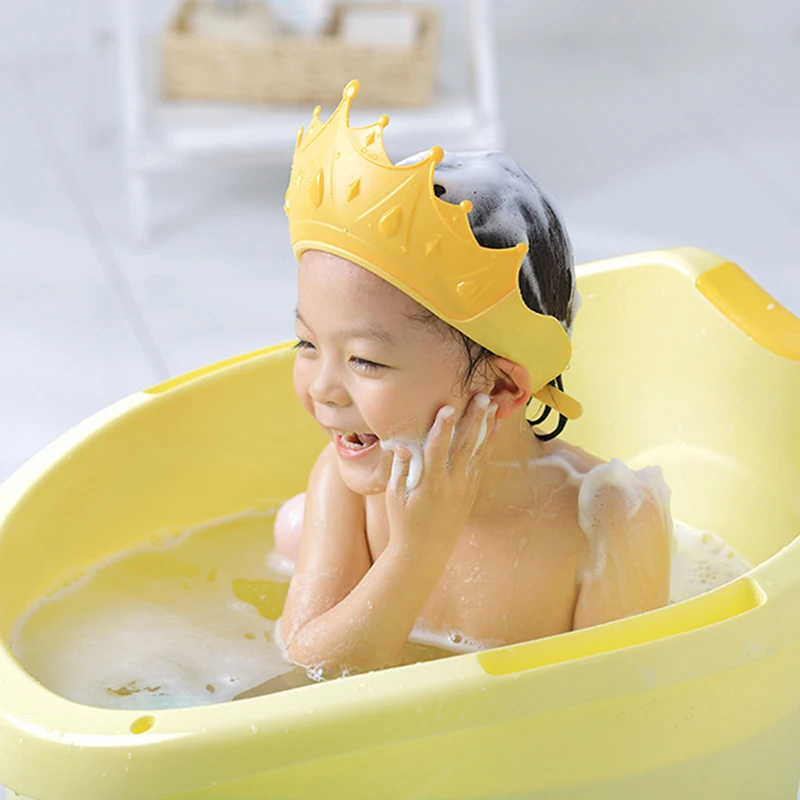

Shower Cap Shower Bathing Protection Cute Adjustable Waterproof Visor Hat For Kids Children sale Children Shower Caps
