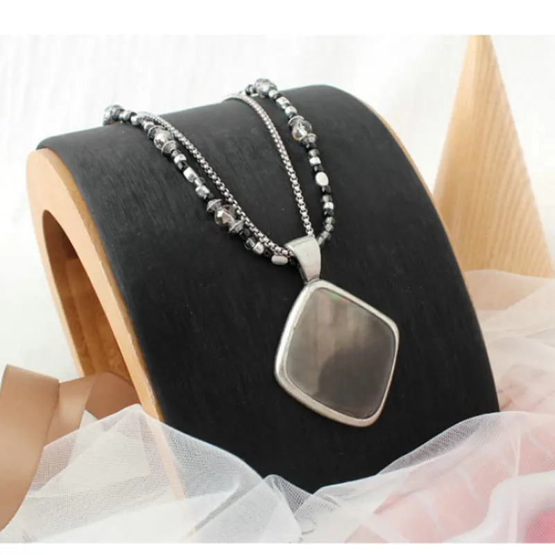 R254 BigBing Модная бижутерия Серебряная цепочка хрустальные бусы ожерелье с подвеской длинное ожерелье из бисера Модные женские ювелирные изделия