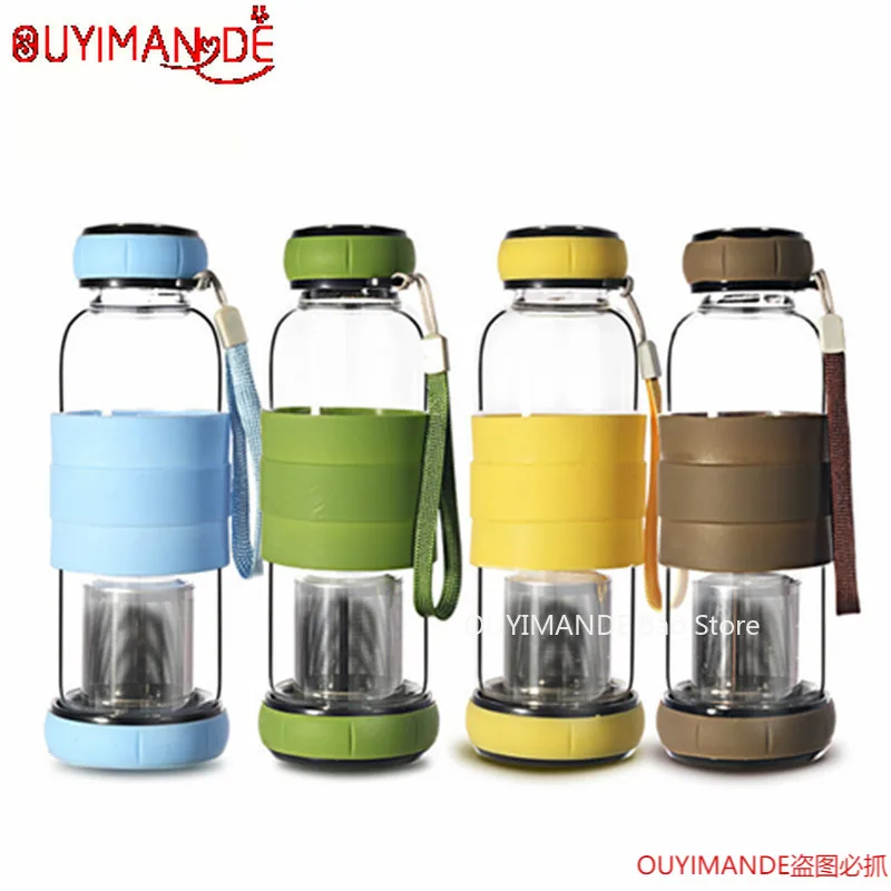 420 мл мой кувшин для воды крышка Тыква стеклянная бутылка с чаем заварки